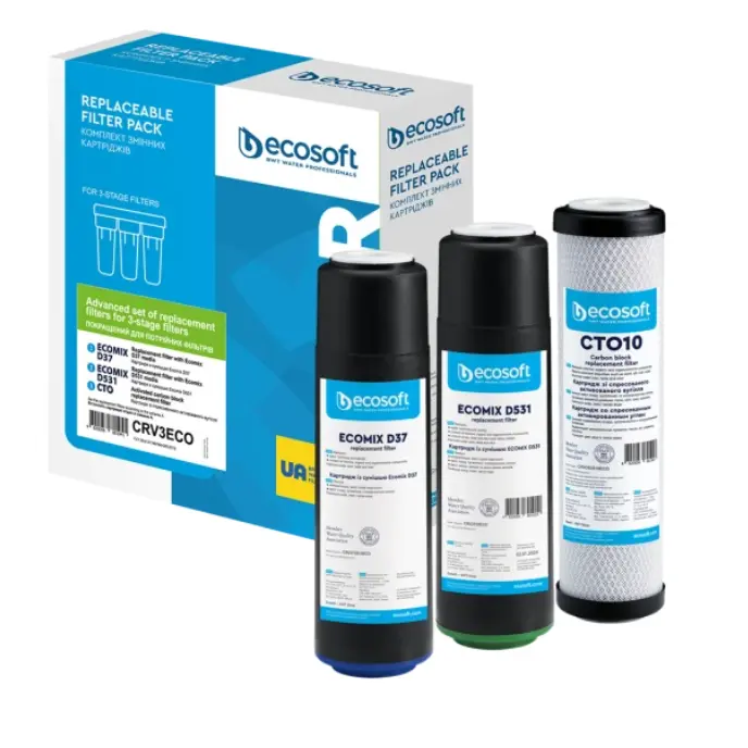 [OsСRV3ECO] Покращений комплект картриджів Ecosoft для потрійних фільтрів