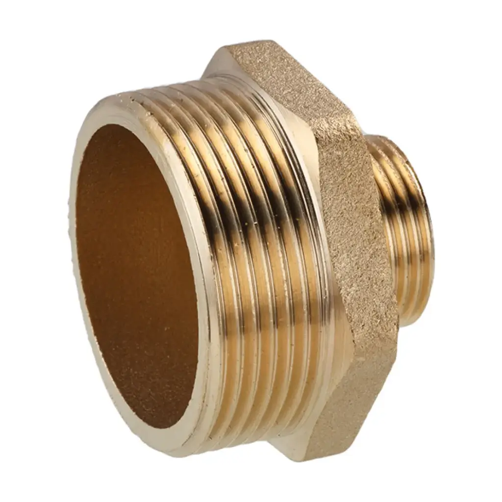 [CV007870] Ніпель посилений LexLine 3/4" х 1/2"  ЗЗ УК0511-В латунний