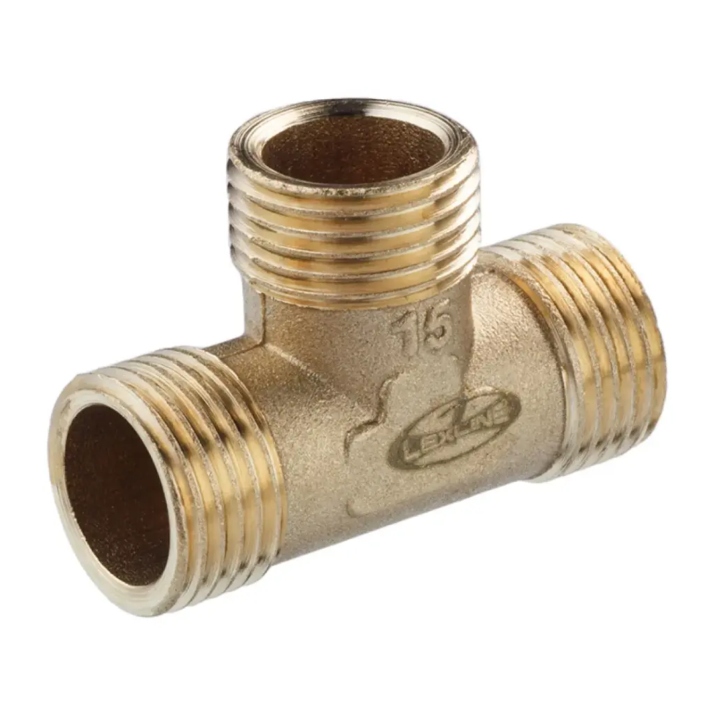 [CV009267] Трійник посилений LexLine 1/2" ЗЗЗ УК0241-В латунний