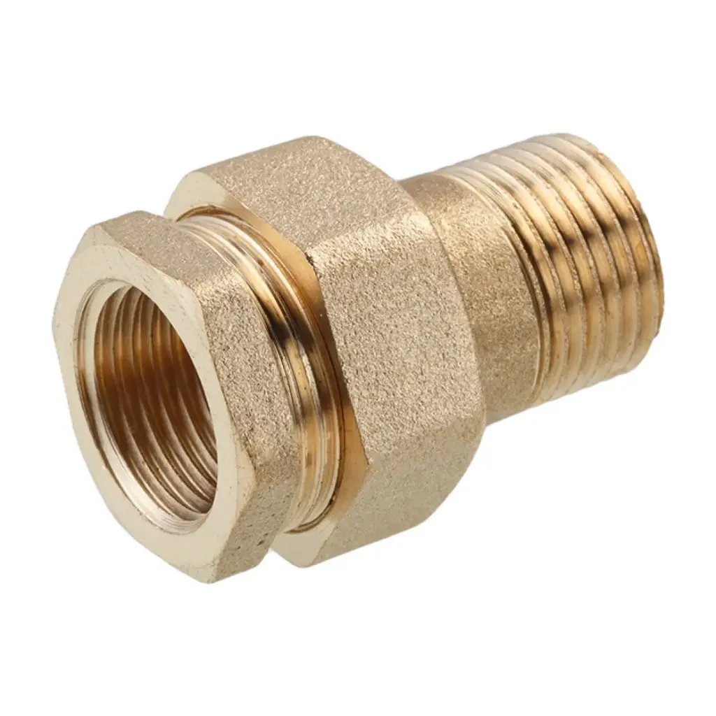 [CV007861] Згін-американка пряма посилена LexLine 1/2" ВЗ УК0801-В латунна