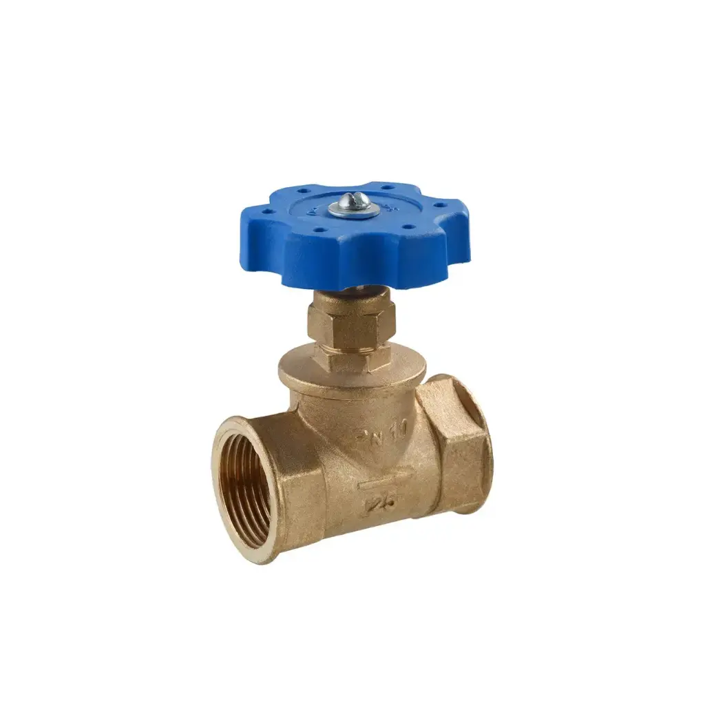 [CV029156] Клапан перекривний муфтовий з накидною гайкою LexLine 1" ВВ PN10 УК1122-ВГ латунний