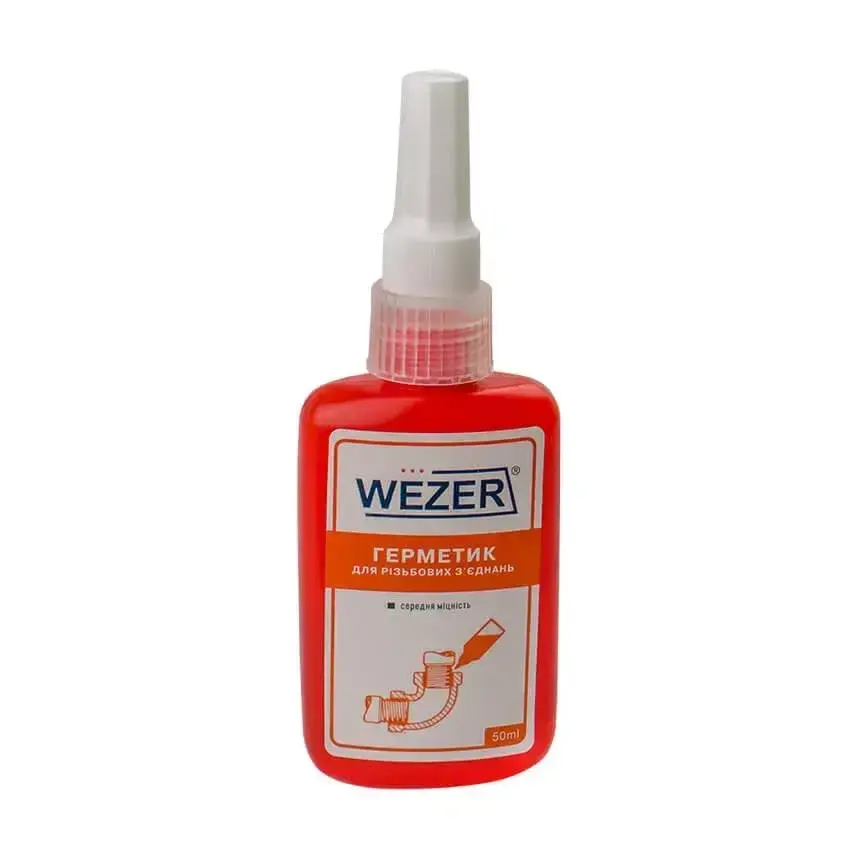 [1038265] Анаеробний гель-герметик WEZER 50 мл для різьбових з'єднань