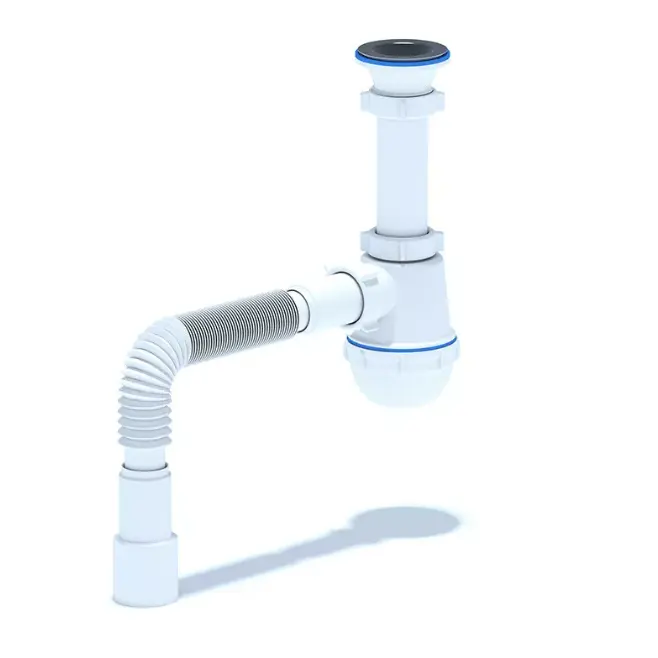 [1006827] Сифон для кухонної мийки ANI-plast A0115, 1 1/2" x 40 з гнучкою трубою 40 x 40/50